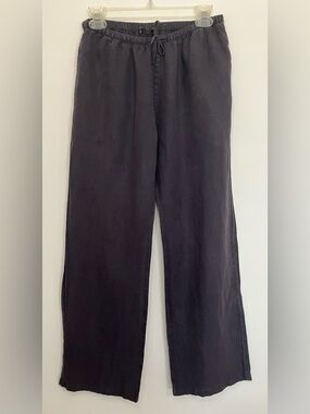 Brandy Melville Linen Pants OS Blue Drawstring Wide Leg  Anastasia Beach Coastal